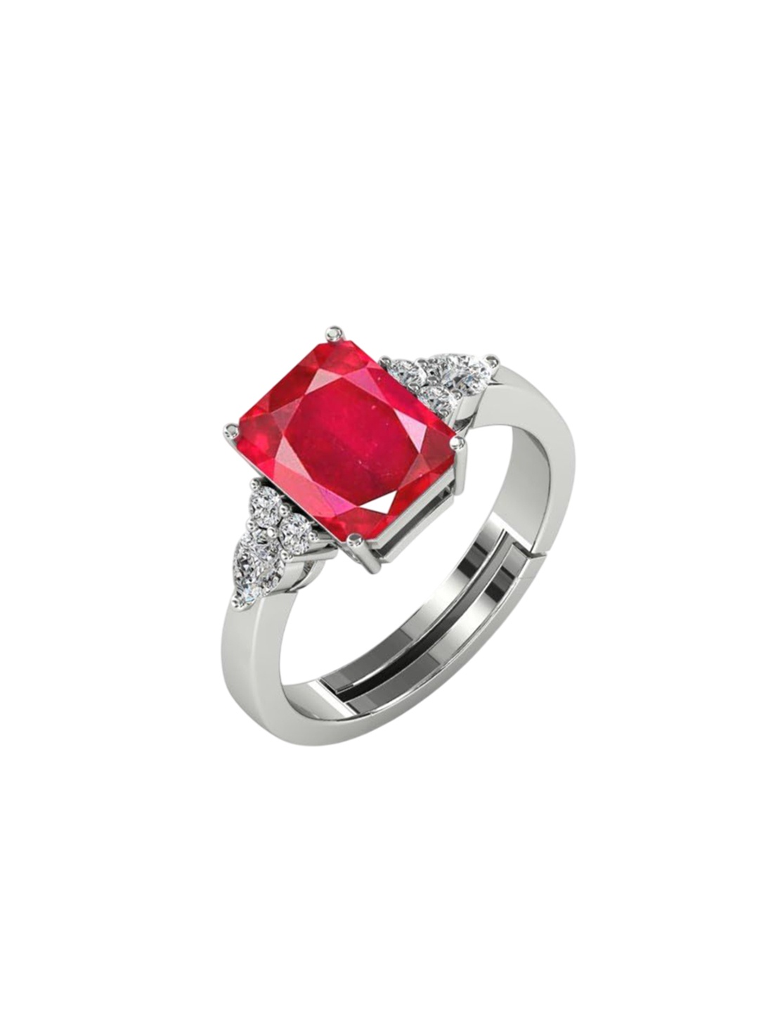 

LMDPRAJAPATIS Unisex Embellished Ring, Silver