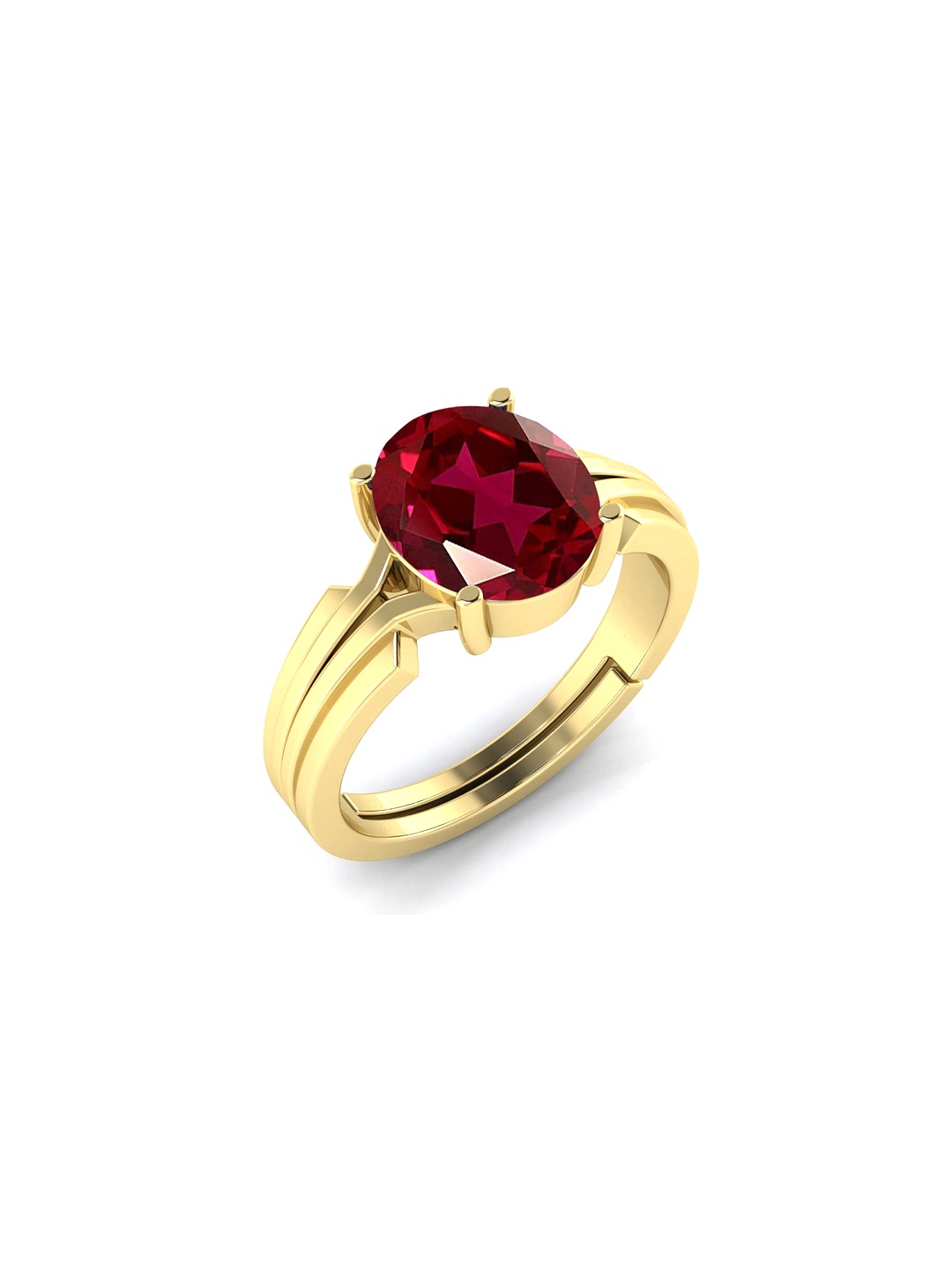 

LMDPRAJAPATIS Unisex Embellished Ring, Red