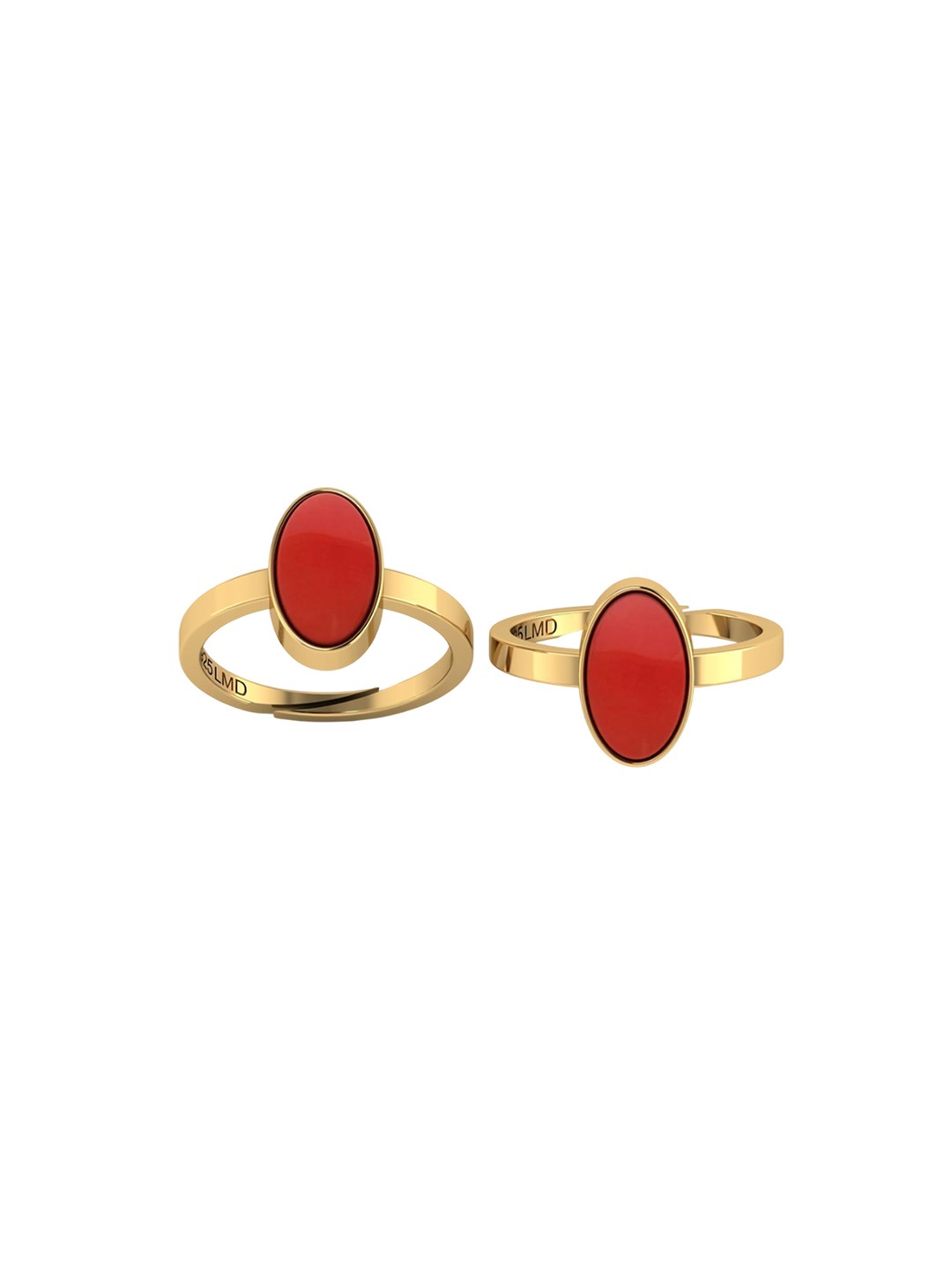 

LMDPRAJAPATIS Unisex Embellished Ring, Gold