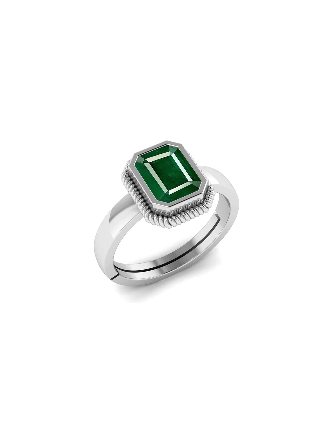 

LMDPRAJAPATIS Unisex Embellished Ring, Silver