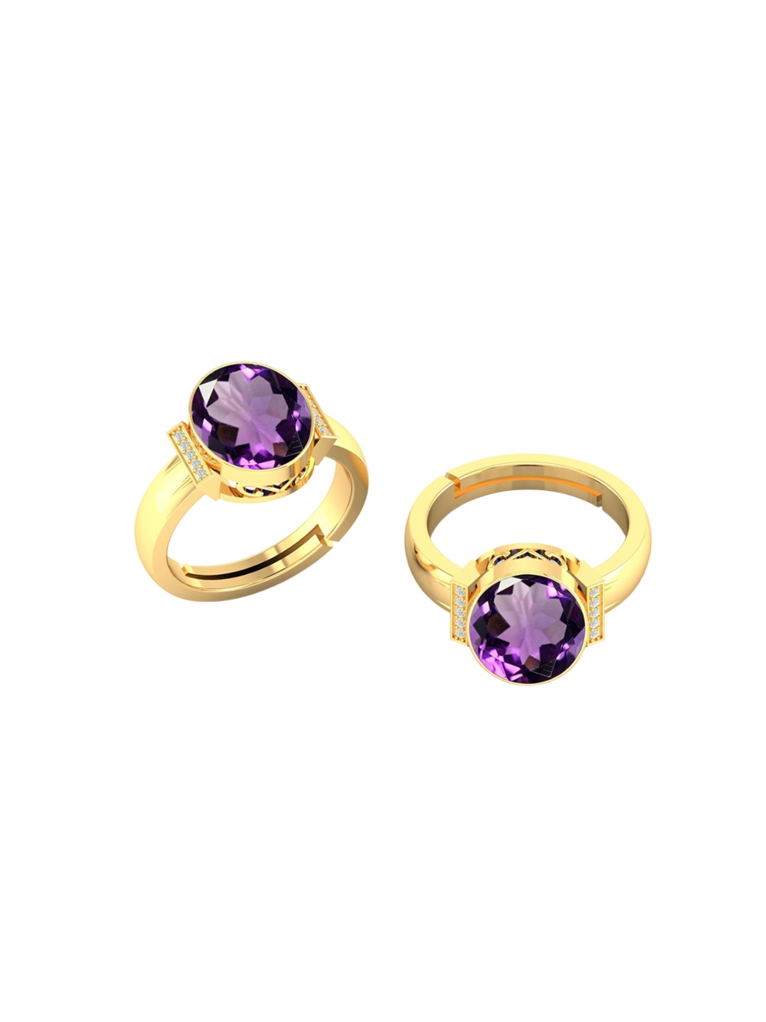 

LMDPRAJAPATIS Unisex Embellished Ring, Purple