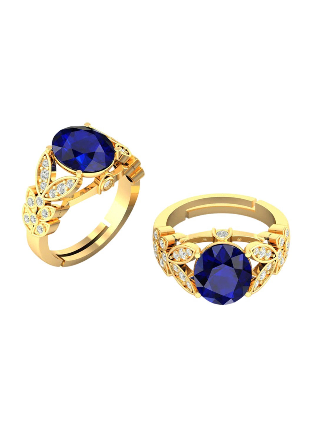 

LMDPRAJAPATIS Unisex Embellished Ring, Blue