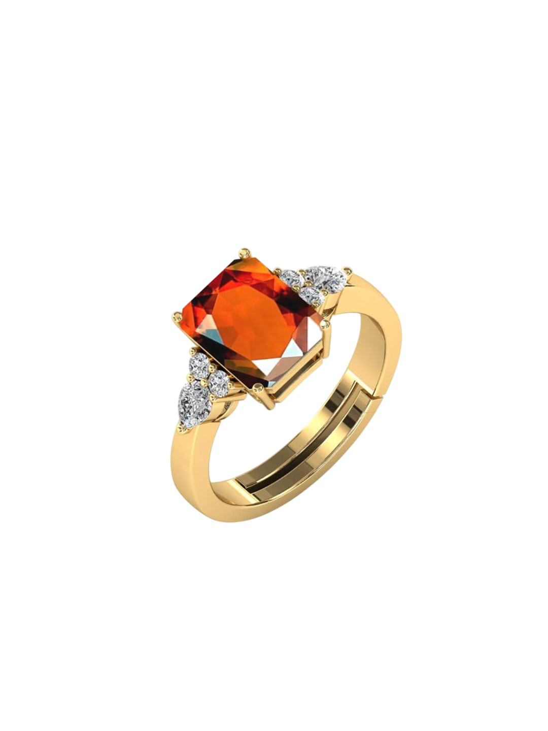

LMDPRAJAPATIS Unisex Embellished Ring, Gold