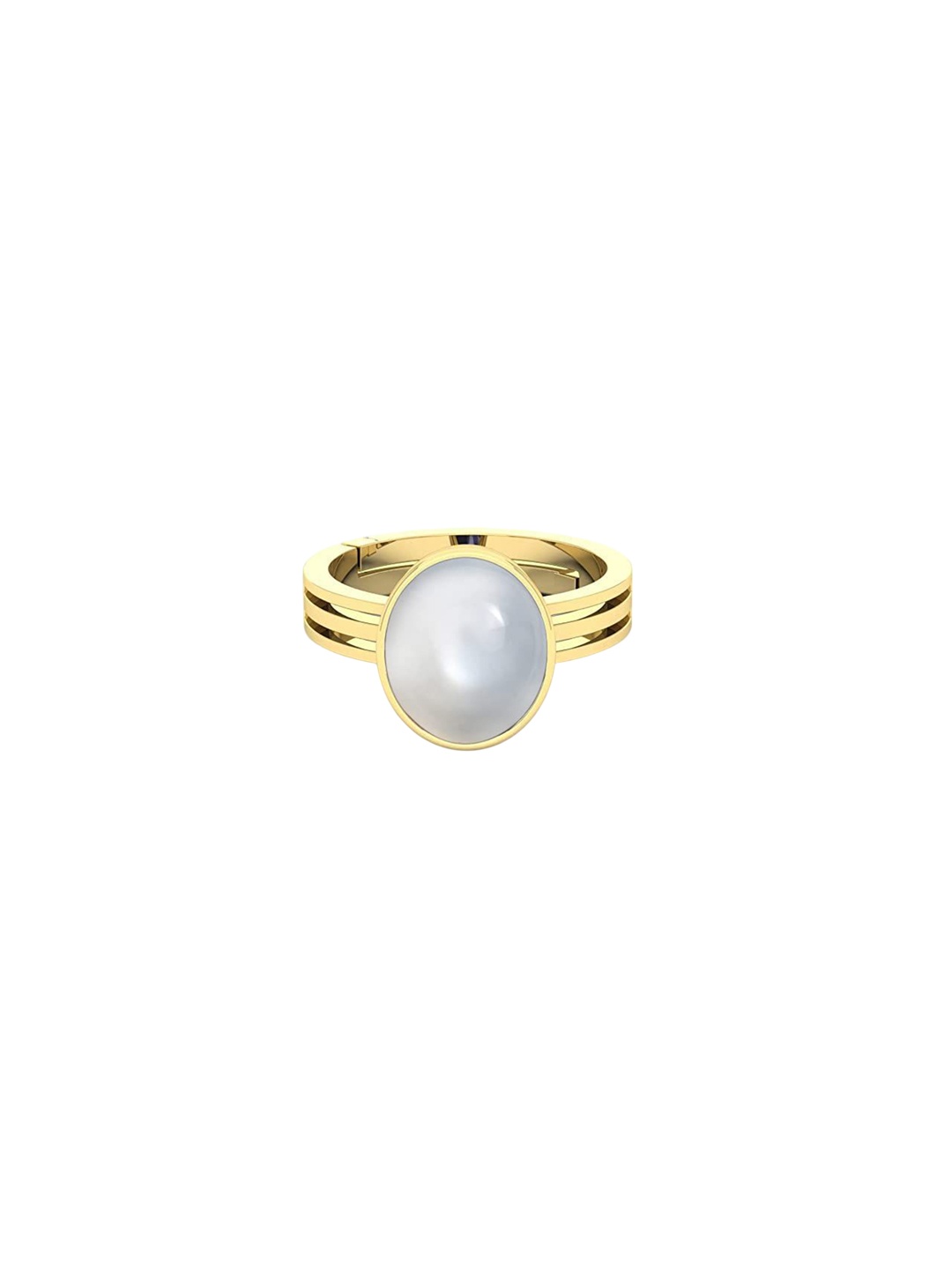 

LMDPRAJAPATIS Unisex Embellished Ring, White