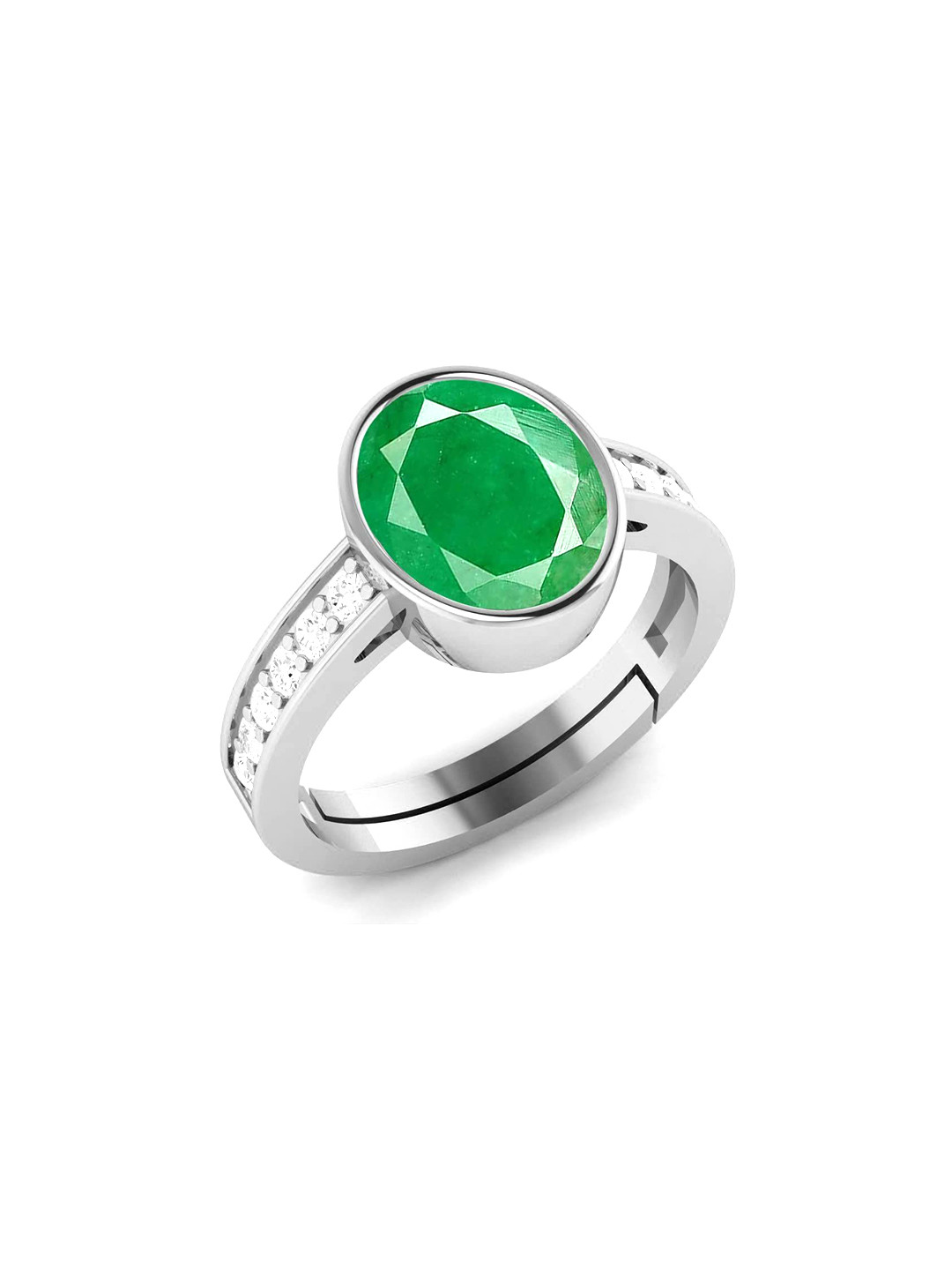

LMDPRAJAPATIS Unisex Embellished Ring, Green