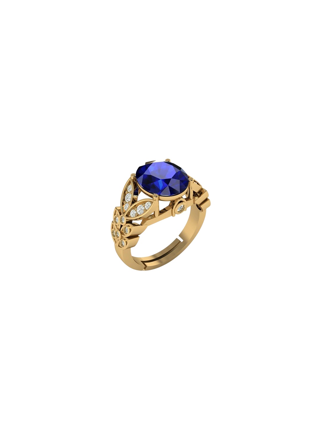 

LMDPRAJAPATIS Unisex Embellished Ring, Gold