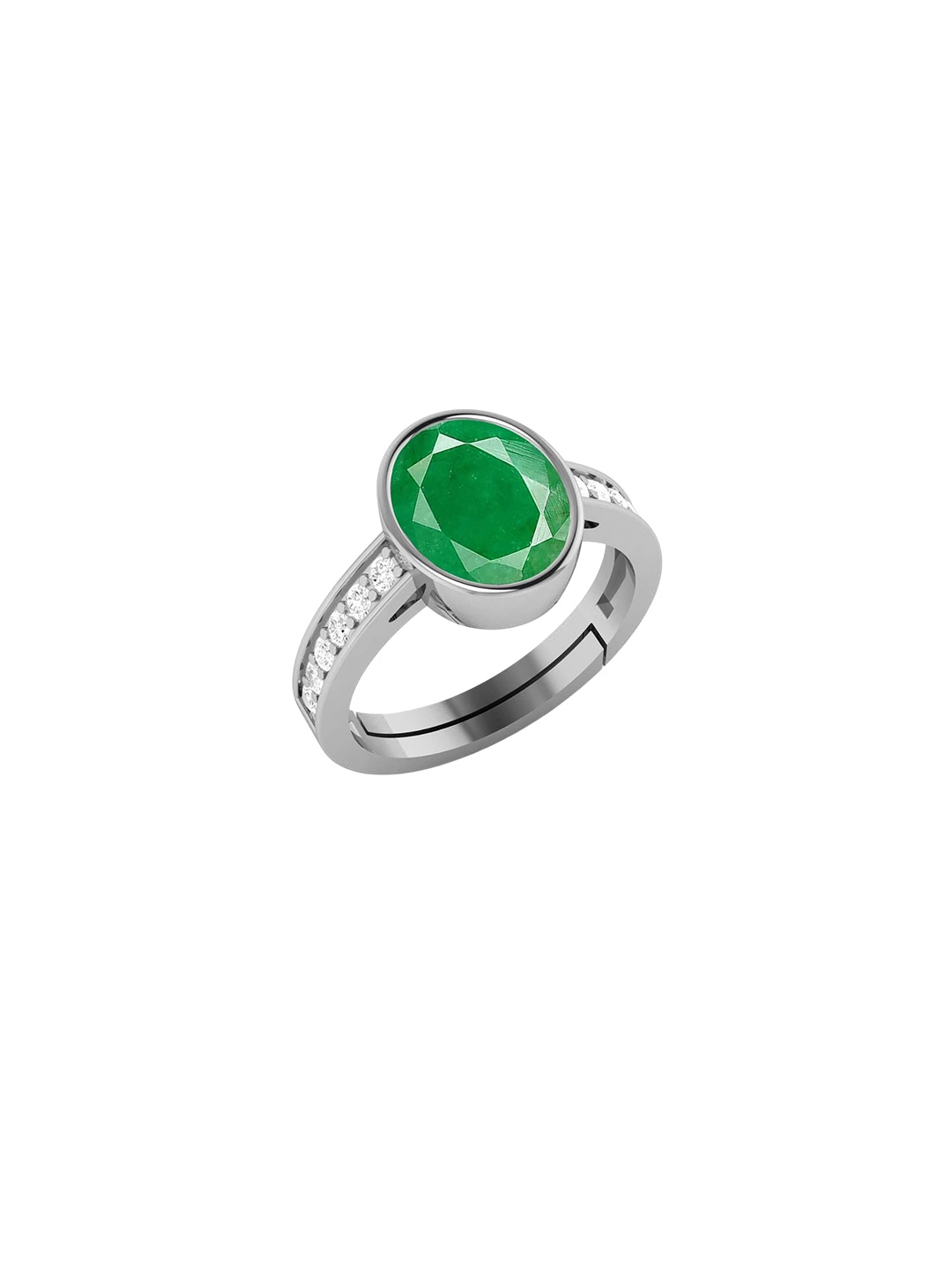 

LMDPRAJAPATIS Unisex Embellished Ring, Green