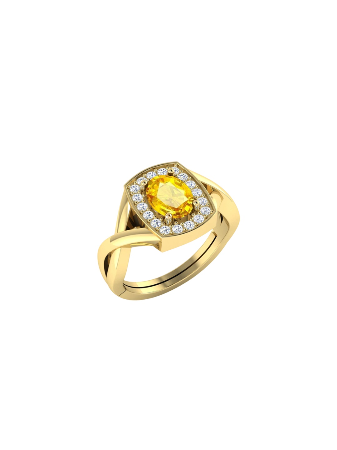 

LMDPRAJAPATIS Unisex Embellished Ring, Yellow