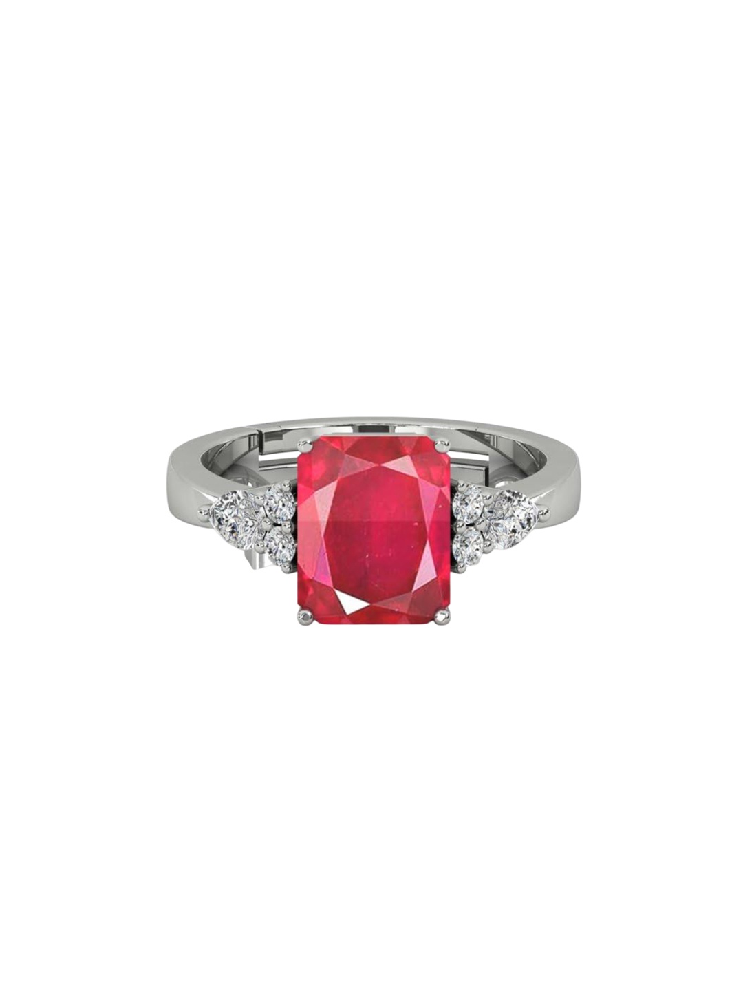 

LMDPRAJAPATIS Unisex Embellished Ring, Silver