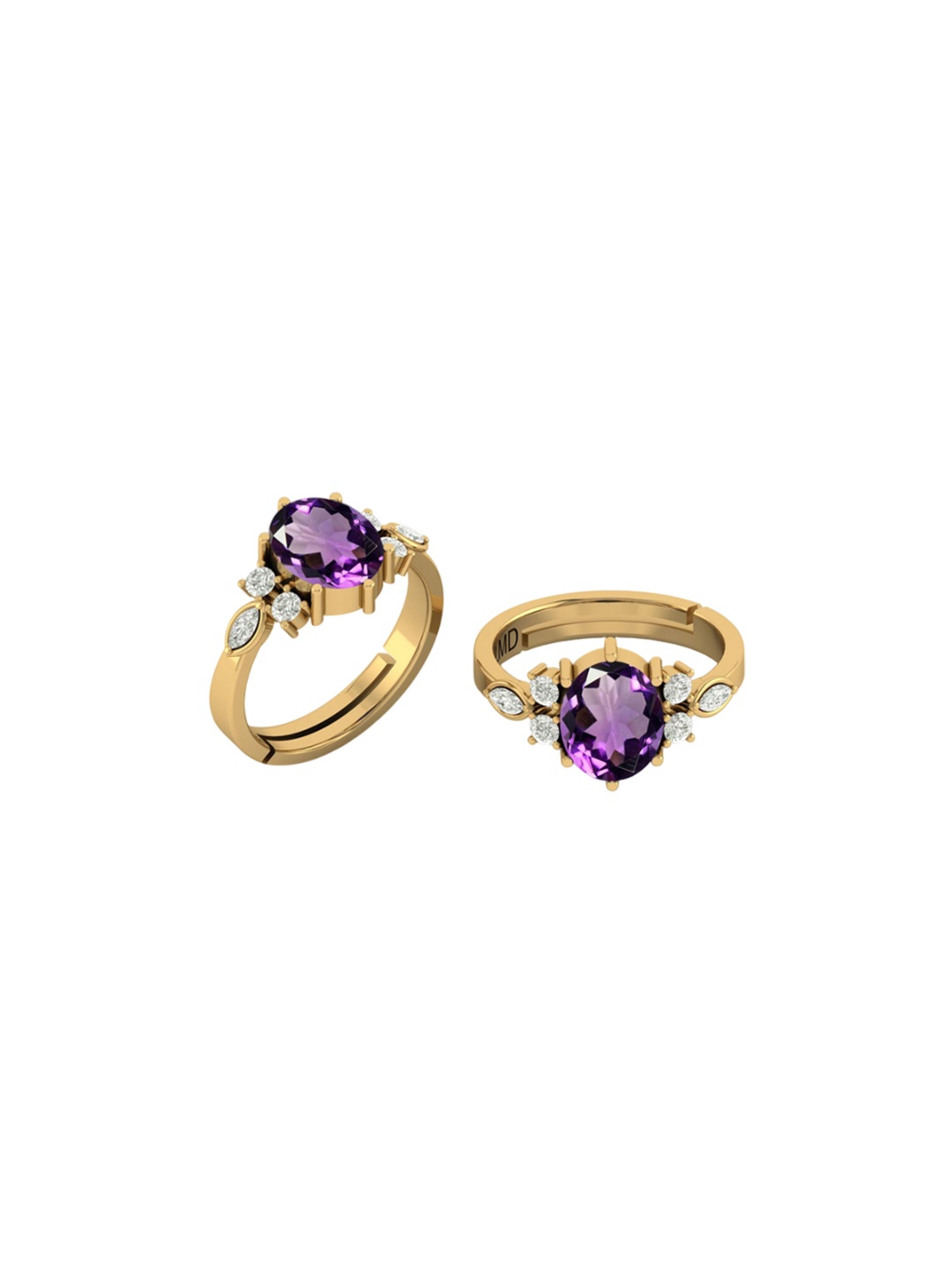 

LMDPRAJAPATIS Unisex Embellished Ring, Purple
