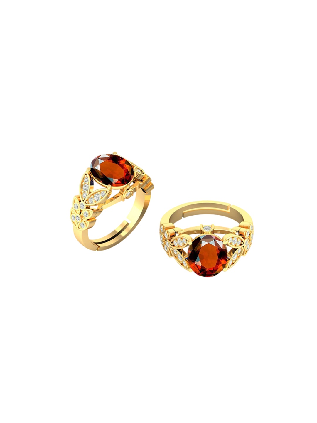 

LMDPRAJAPATIS Unisex Embellished Ring, Brown