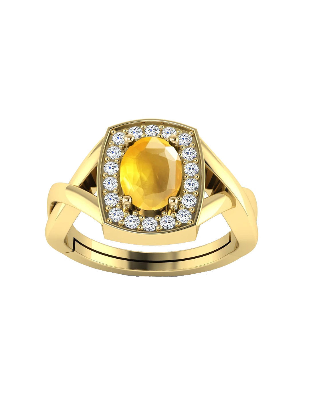 

LMDPRAJAPATIS Unisex Embellished Ring, Yellow