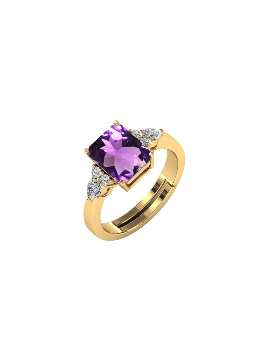 

LMDPRAJAPATIS Unisex Embellished Ring, Purple