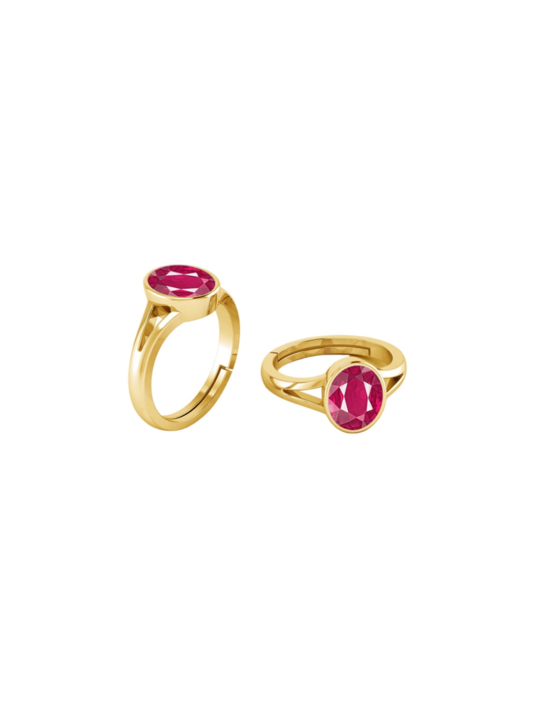

LMDPRAJAPATIS Unisex Embellished Ring, Red