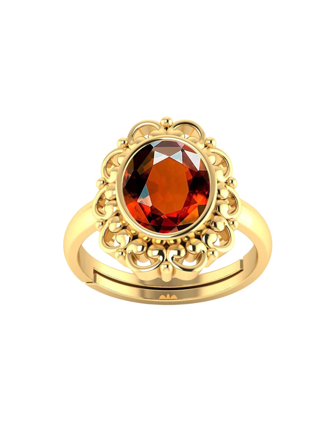 

LMDPRAJAPATIS Unisex Embellished Ring, Red