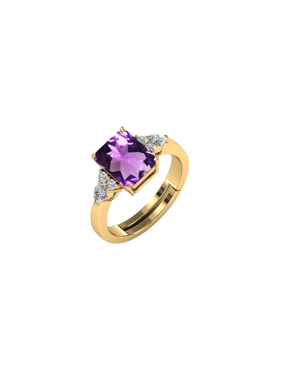 

LMDPRAJAPATIS Unisex Embellished Ring, Purple