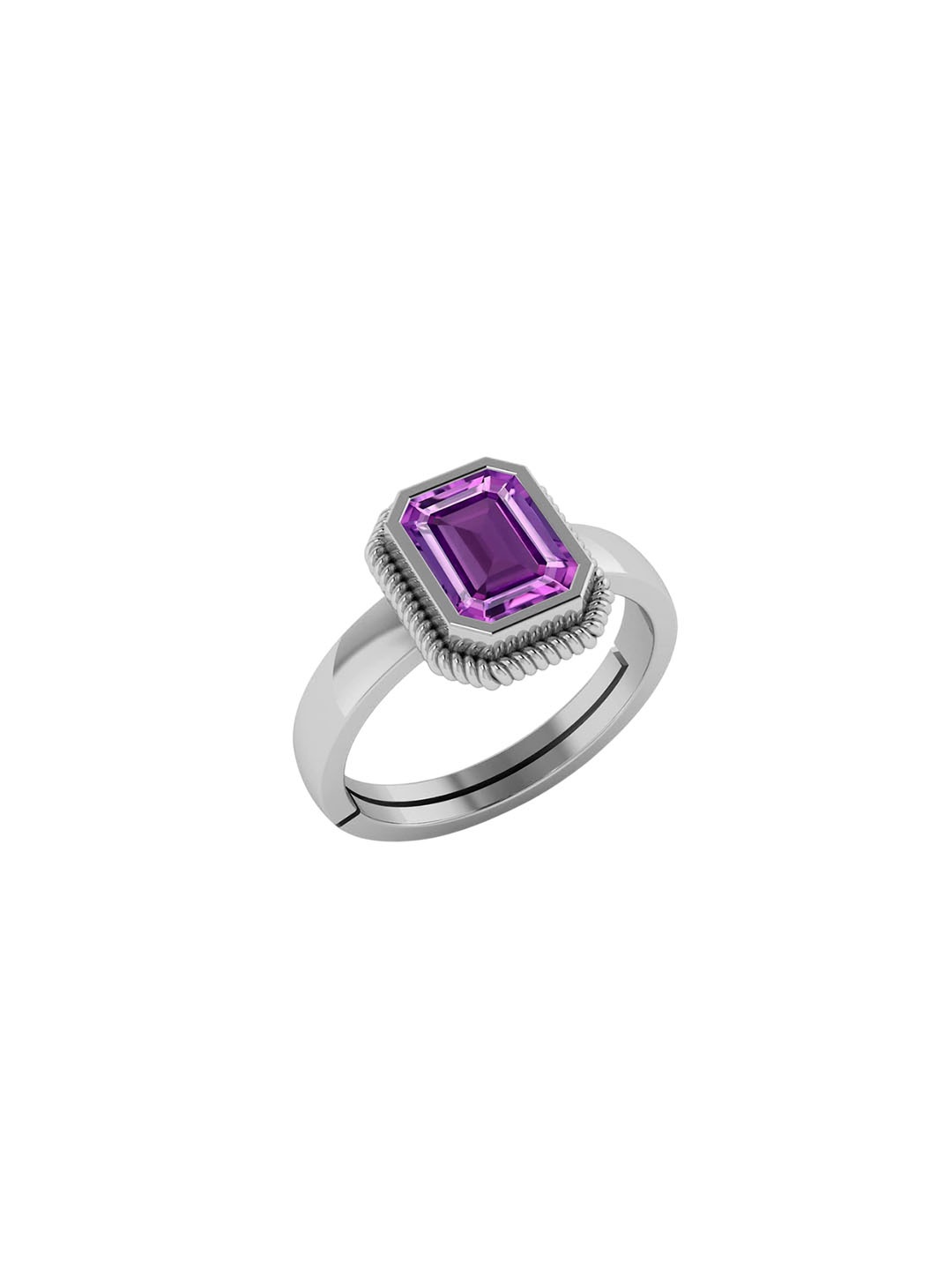 

LMDPRAJAPATIS Unisex Embellished Ring, Silver