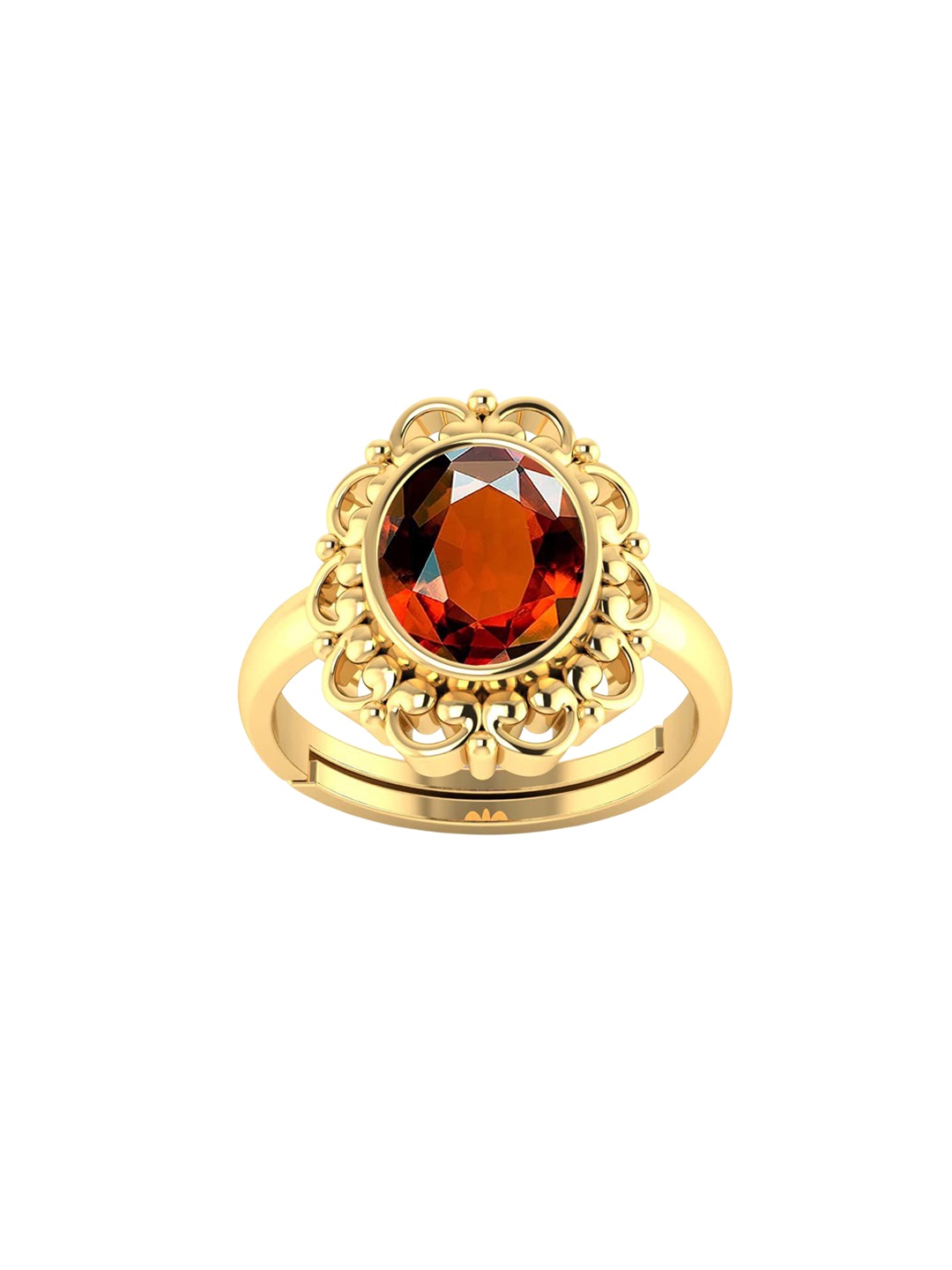 

LMDPRAJAPATIS Unisex Embellished Ring, Red