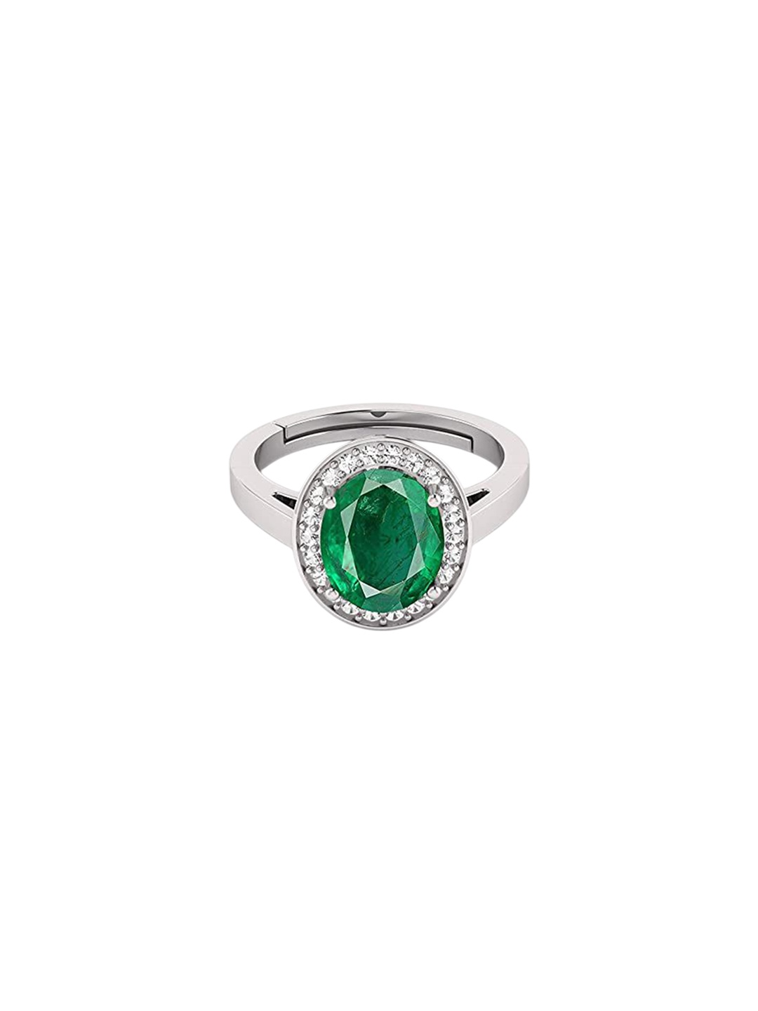 

LMDPRAJAPATIS Unisex Embellished Ring, Green