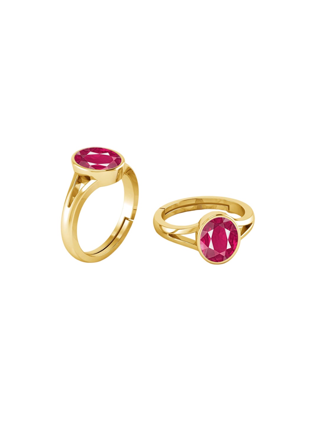 

LMDPRAJAPATIS Unisex Embellished Ring, Red