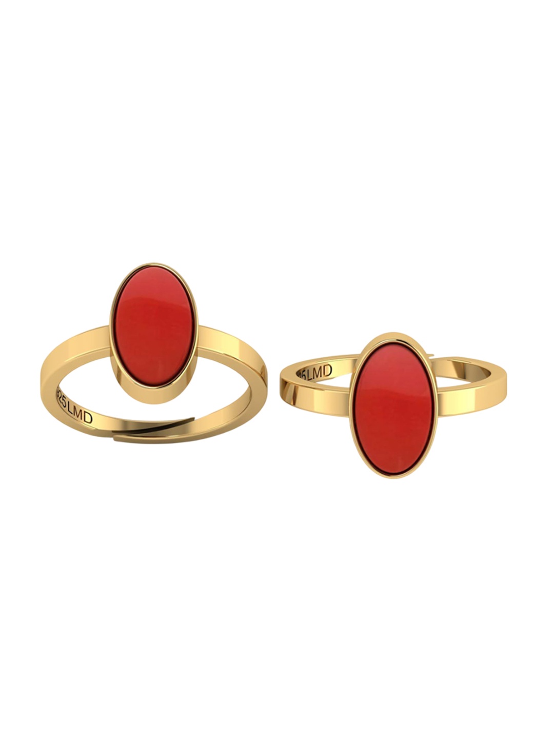 

LMDPRAJAPATIS Unisex Embellished Ring, Gold