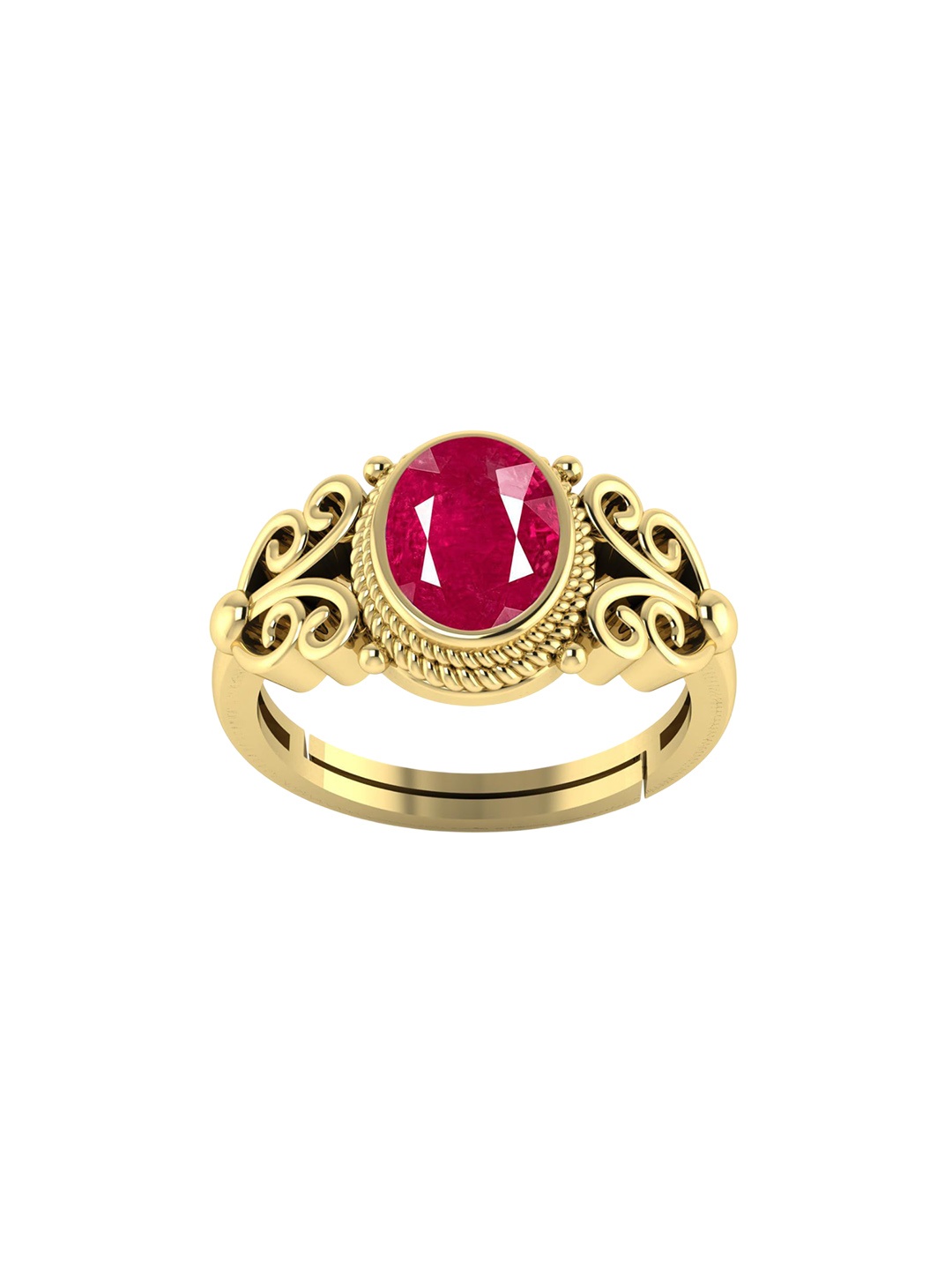 

LMDPRAJAPATIS Unisex Embellished Ring, Gold