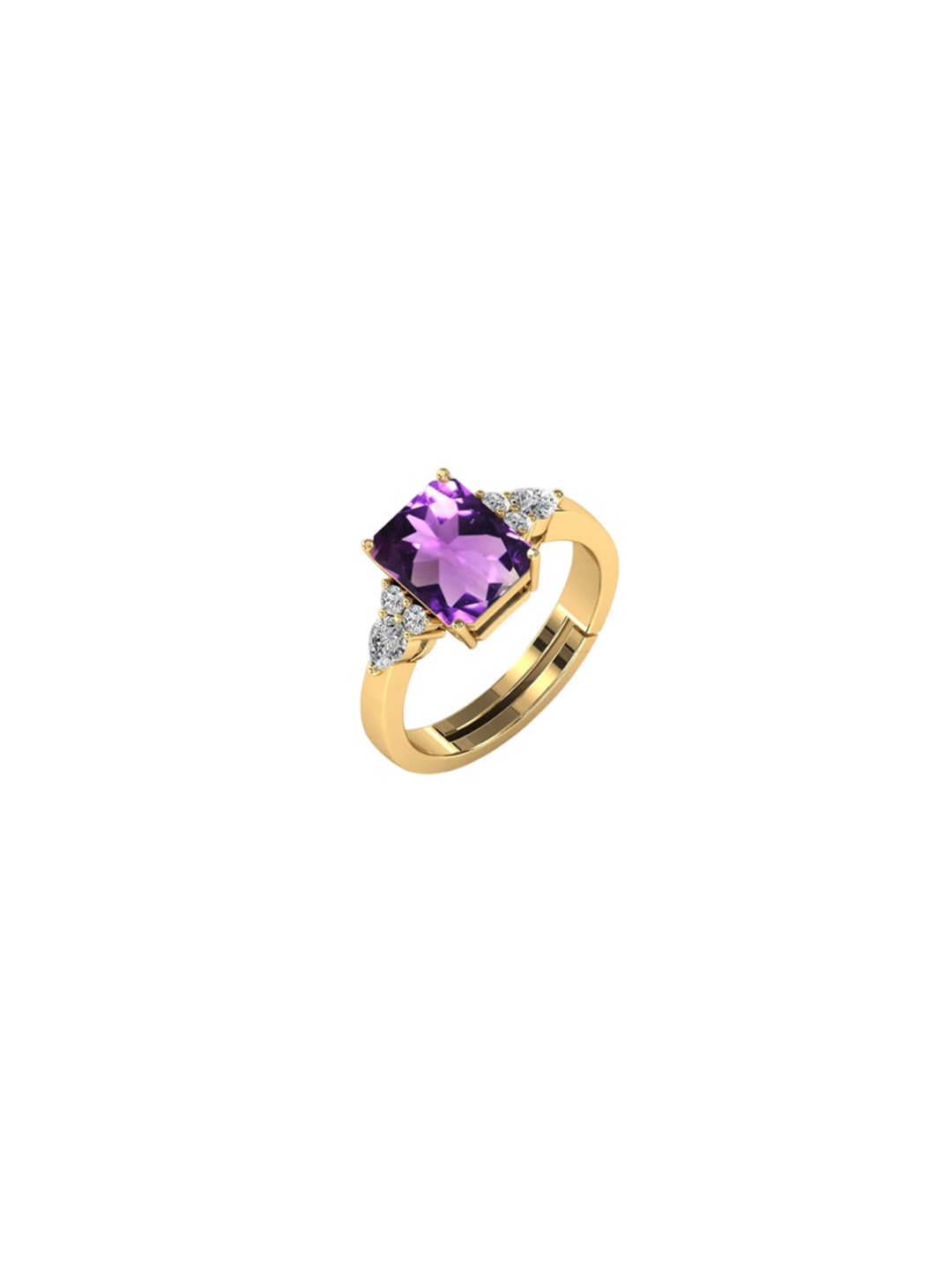 

LMDPRAJAPATIS Unisex Embellished Ring, Purple