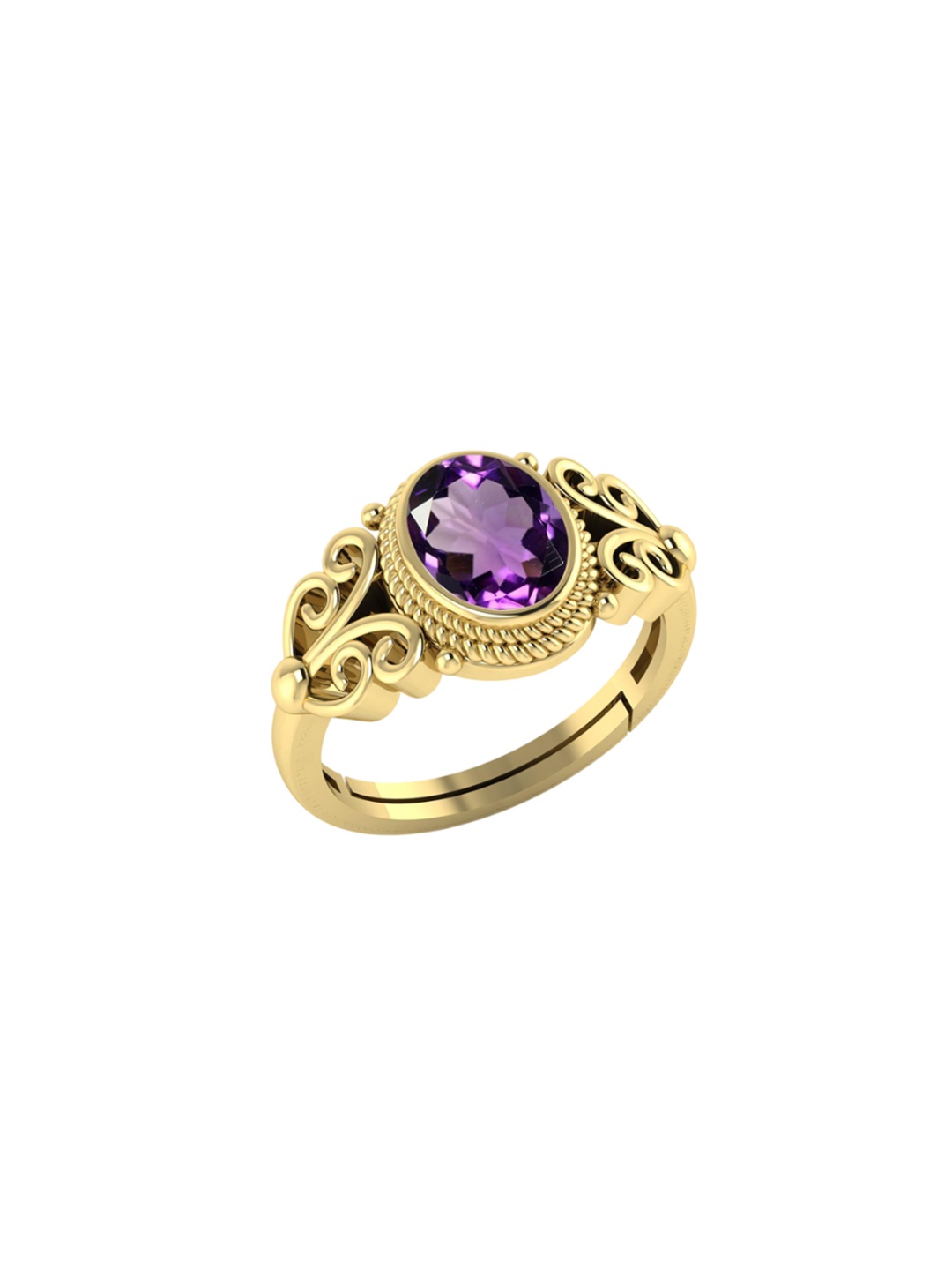 

LMDPRAJAPATIS Unisex Embellished Ring, Gold