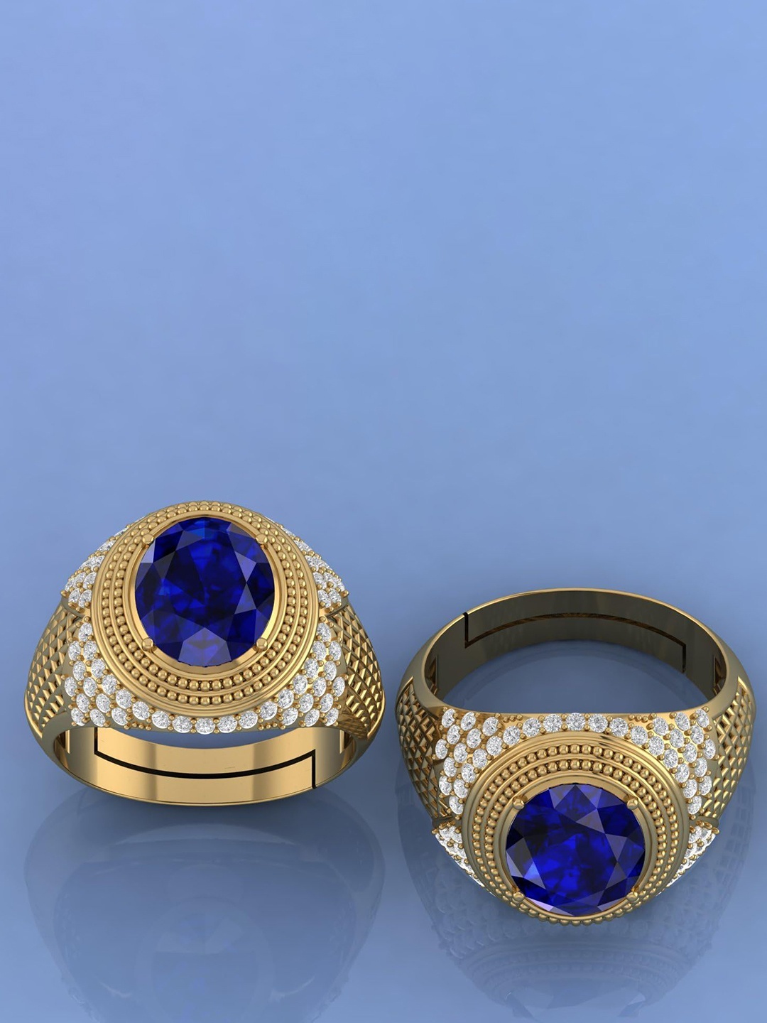 

LMDPRAJAPATIS Unisex Embellished Ring, Gold