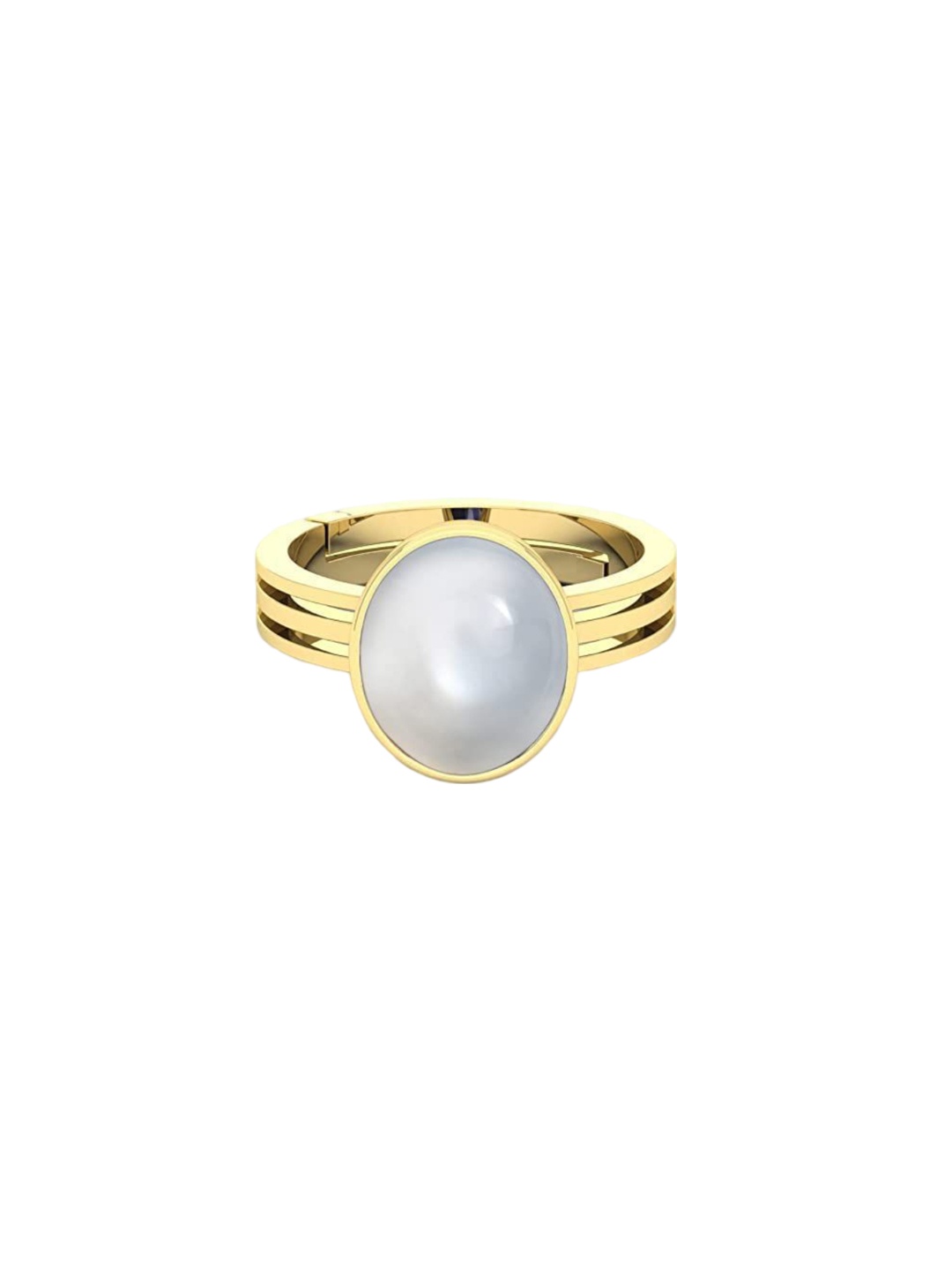 

LMDPRAJAPATIS Unisex Embellished Ring, White