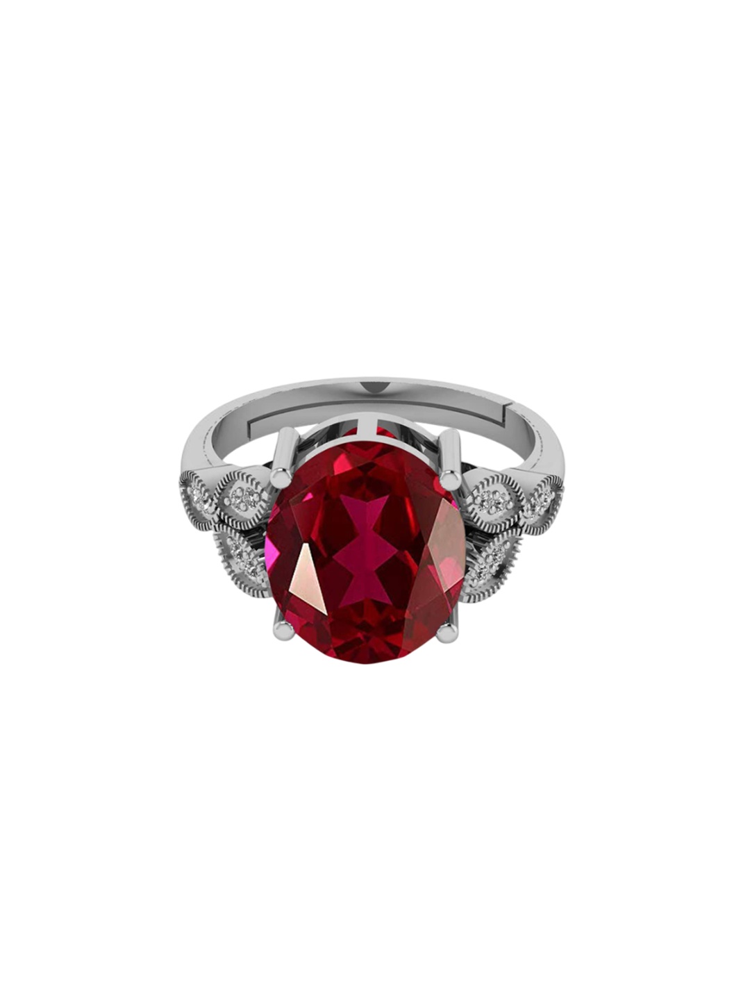 

LMDPRAJAPATIS Unisex Embellished Ring, Red