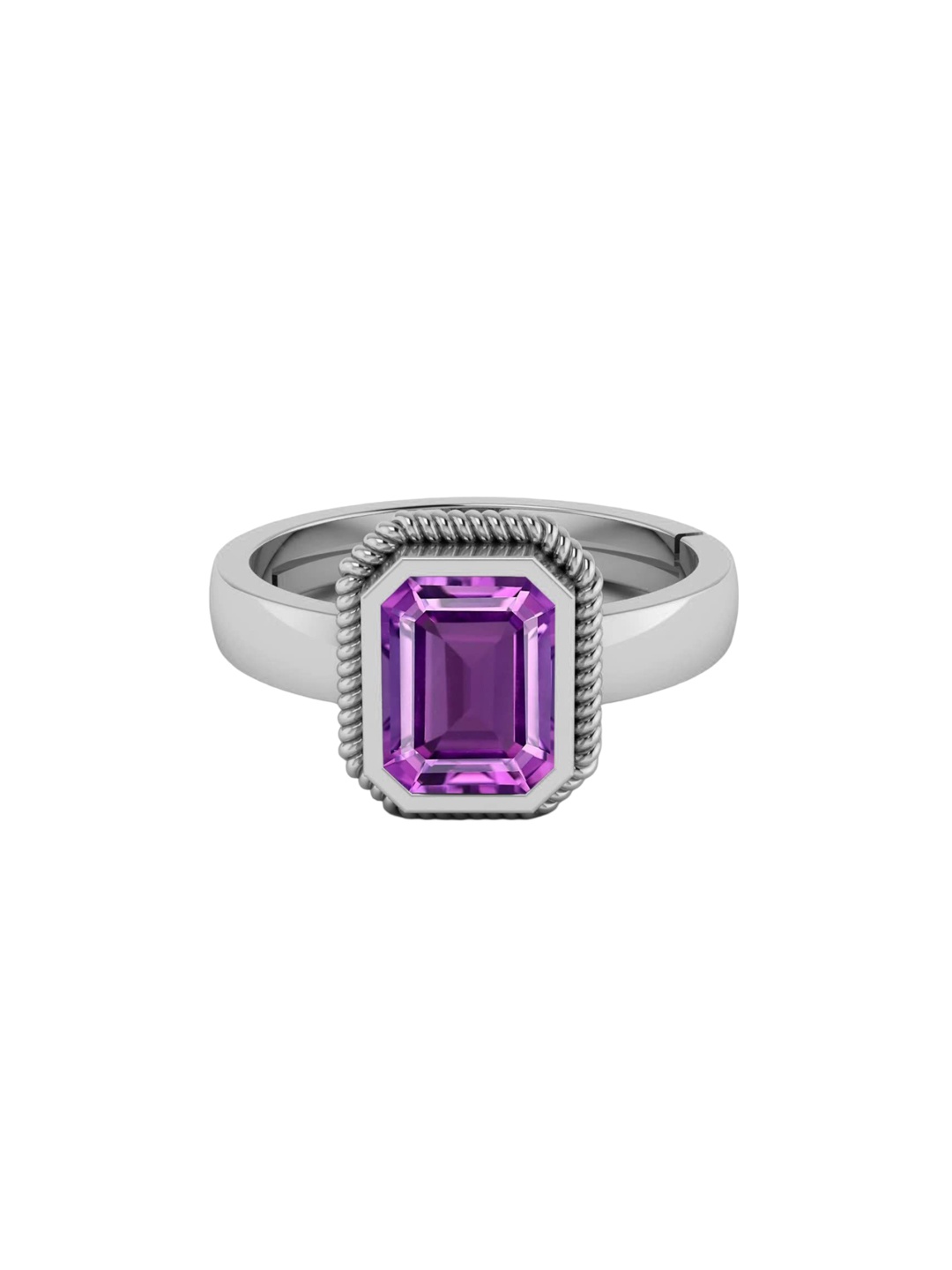

LMDPRAJAPATIS Unisex Embellished Ring, Silver