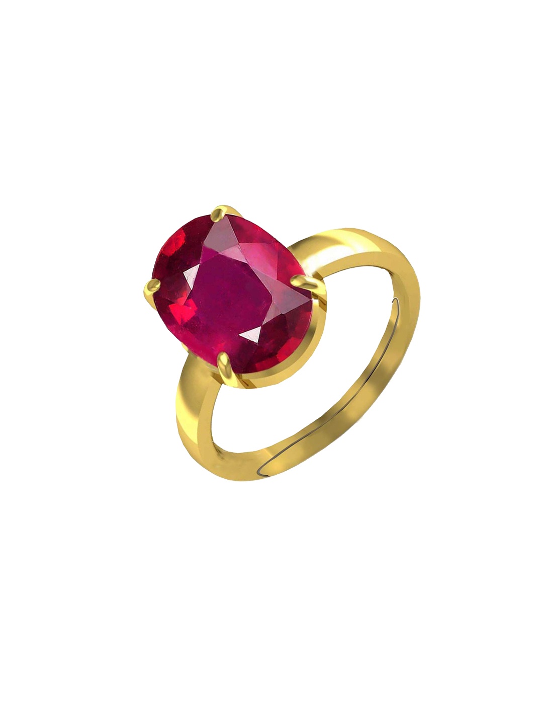 

LMDPRAJAPATIS Unisex Embellished Ring, Red
