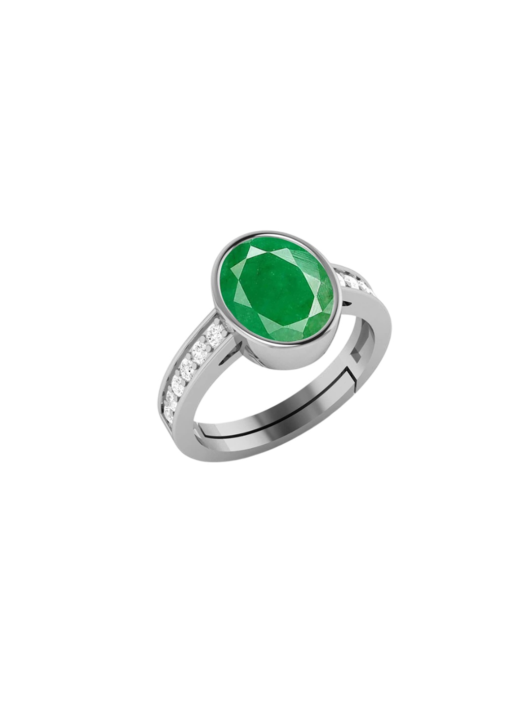 

LMDPRAJAPATIS Unisex Embellished Ring, Green