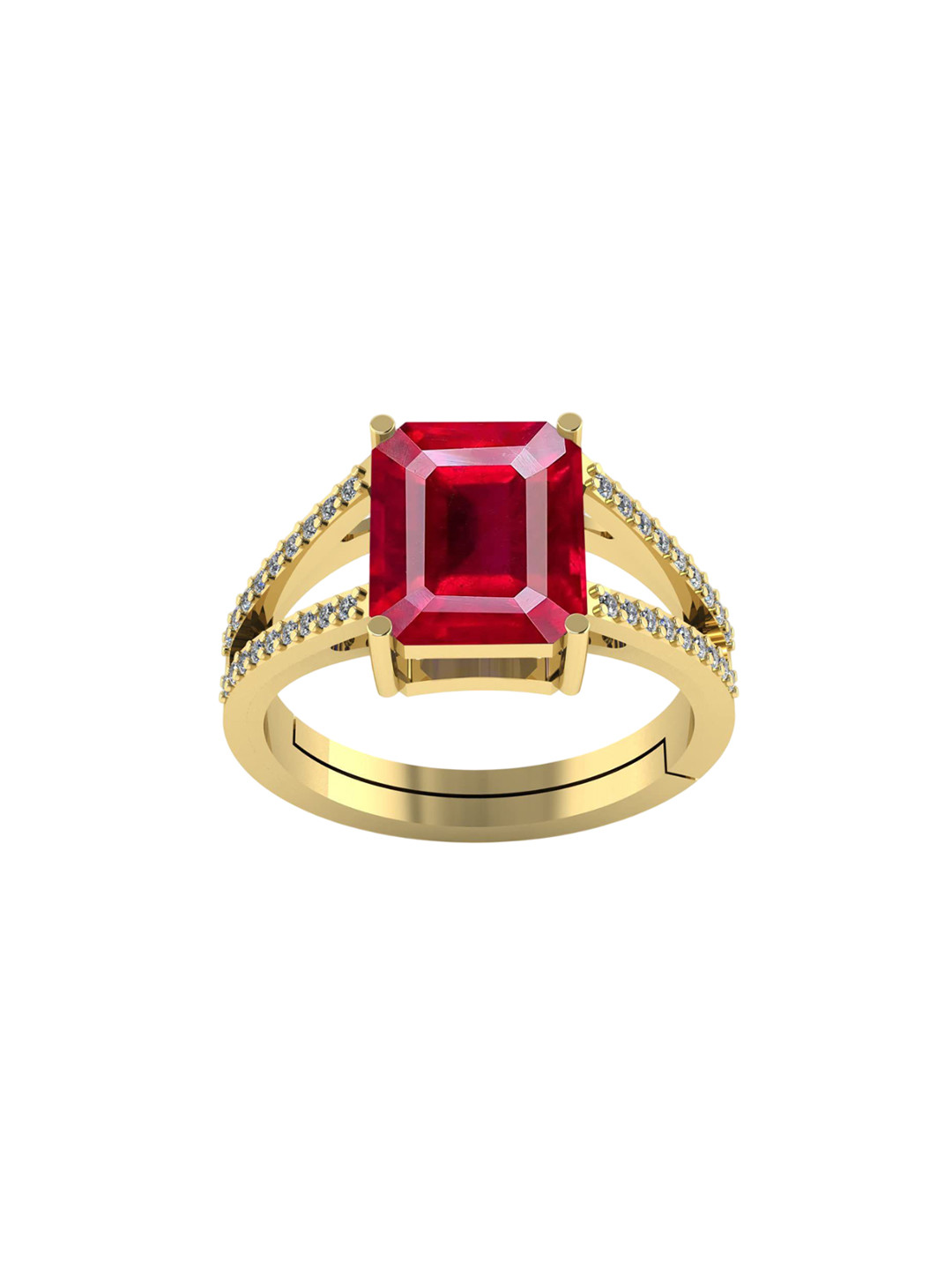 

LMDPRAJAPATIS Unisex Embellished Ring, Red