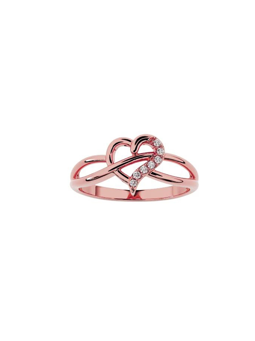 

LMDPRAJAPATIS Unisex Heart Shape Cubic Zircon Style Wedding Enagement Anniversary Ring For Women Ring Size 16, Rose gold