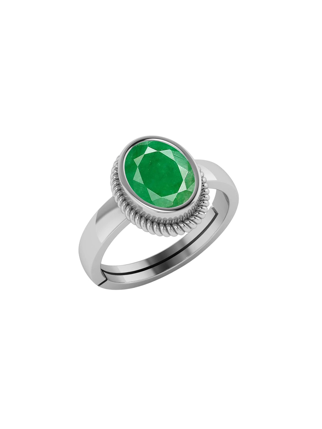 

LMDPRAJAPATIS Unisex Embellished Ring, Green