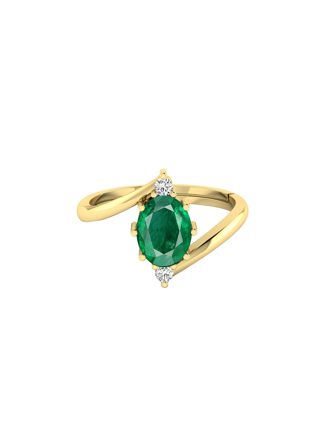 

LMDPRAJAPATIS Unisex Embellished Ring, Green