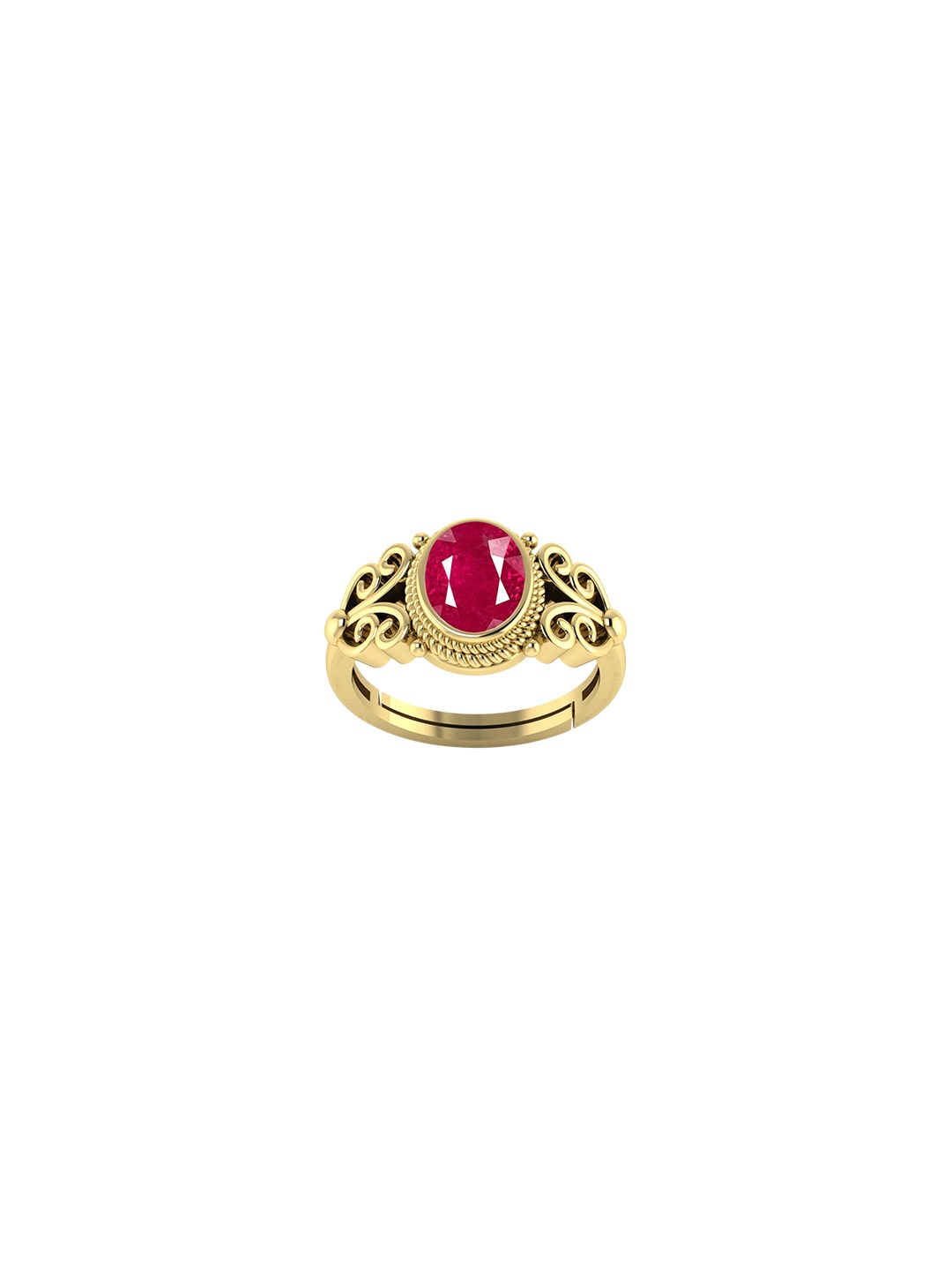 

LMDPRAJAPATIS Unisex Embellished Ring, Gold