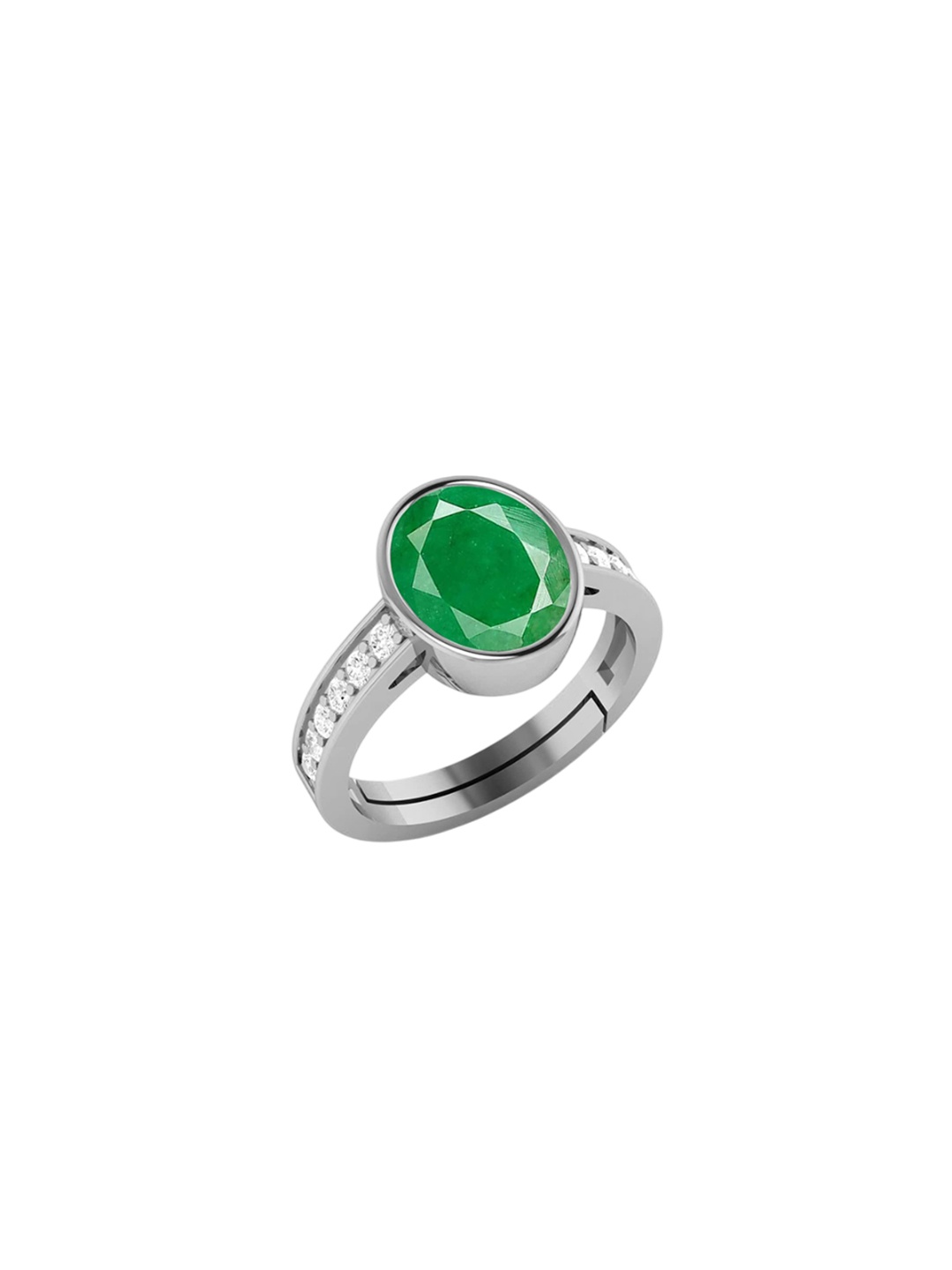 

LMDPRAJAPATIS Unisex Embellished Ring, Green