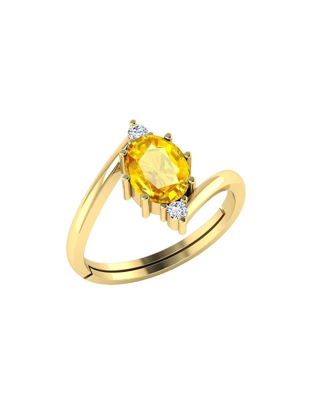 

LMDPRAJAPATIS Unisex Embellished Ring, Yellow