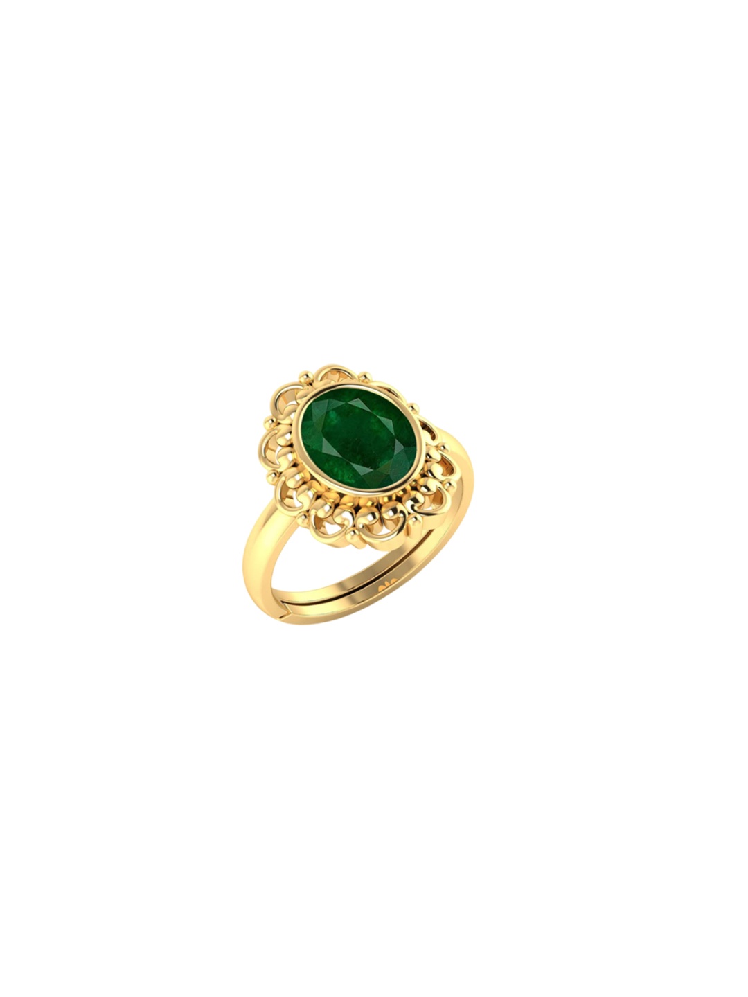 

LMDPRAJAPATIS Unisex Embellished Ring, Green