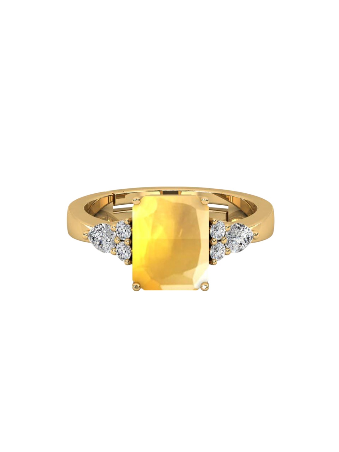 

LMDPRAJAPATIS Unisex Embellished Ring, Gold