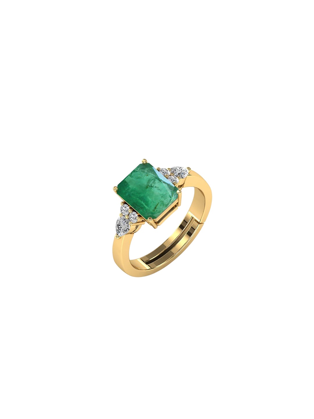 

LMDPRAJAPATIS Unisex Embellished Ring, Gold