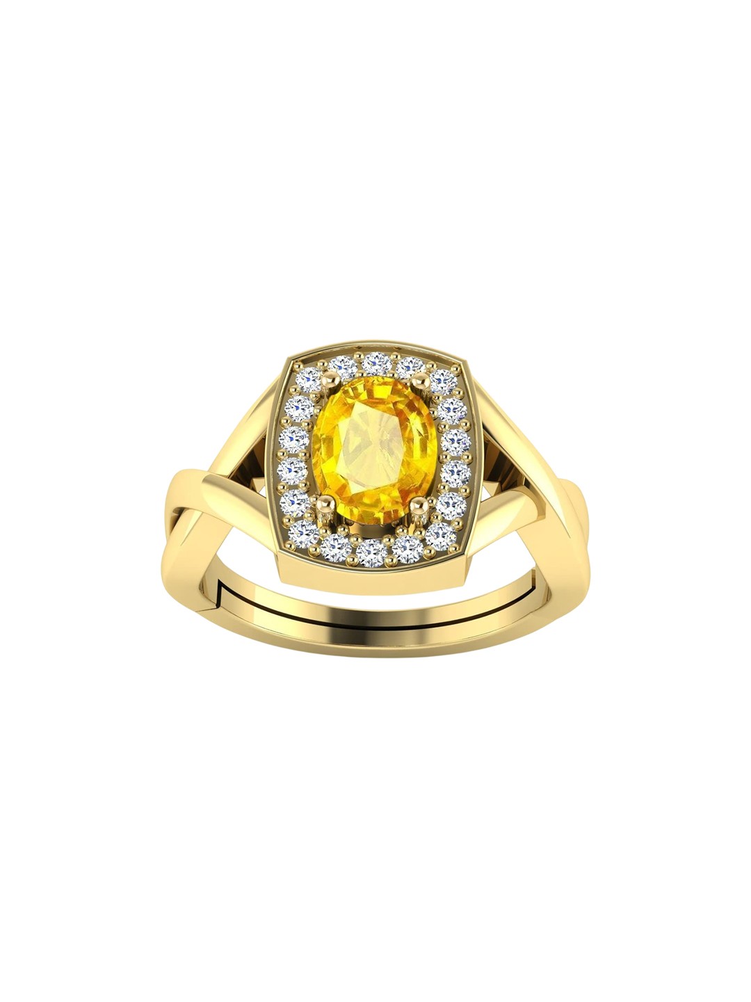 

LMDPRAJAPATIS Unisex Embellished Ring, Yellow