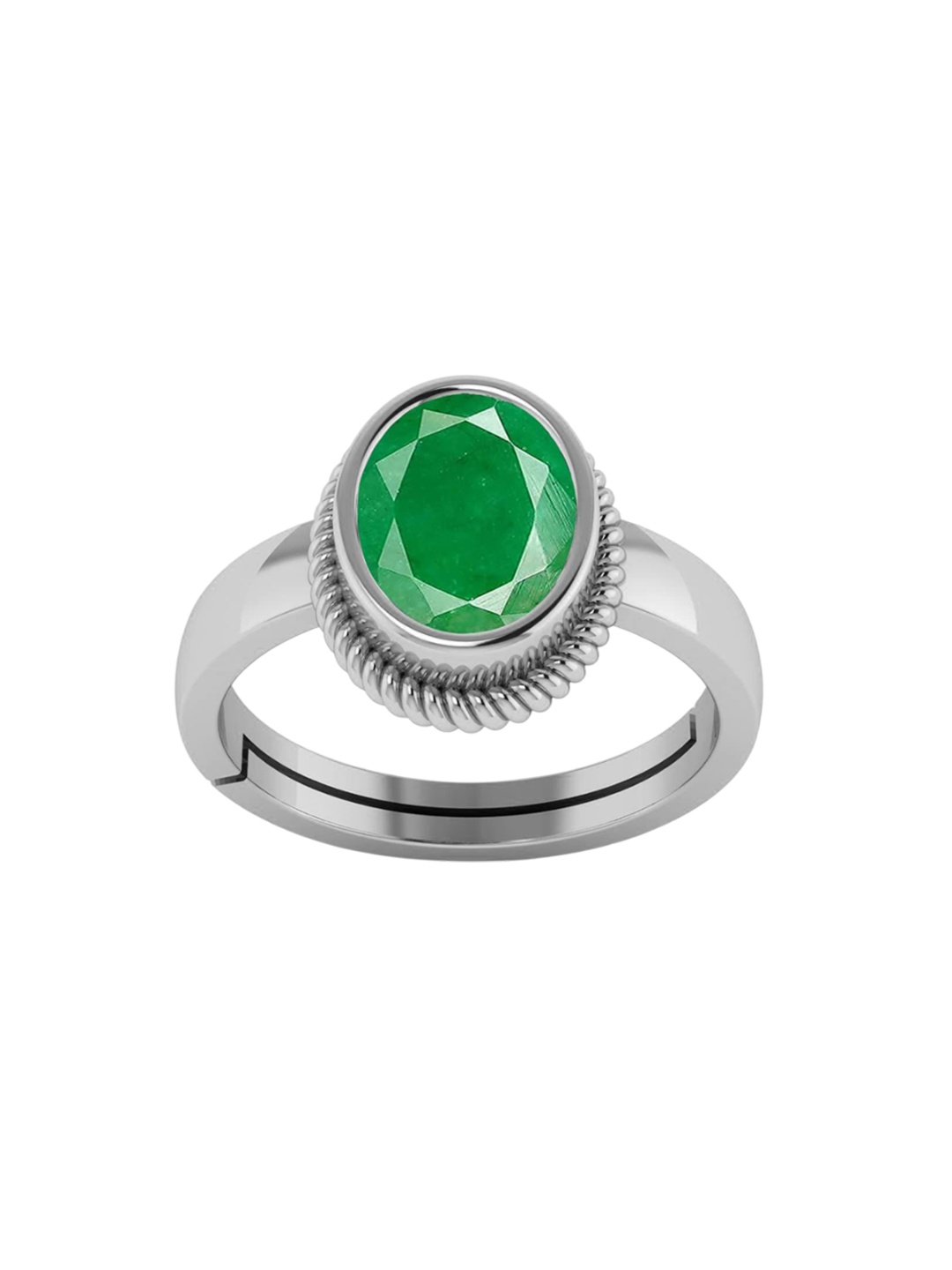 

LMDPRAJAPATIS Unisex Embellished Ring, Green