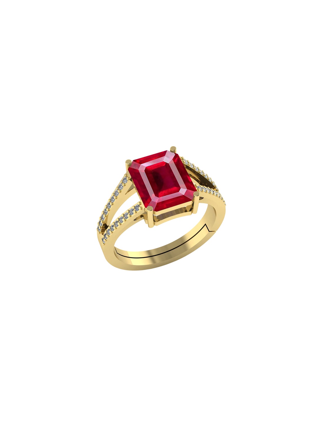

LMDPRAJAPATIS Unisex Embellished Ring, Red