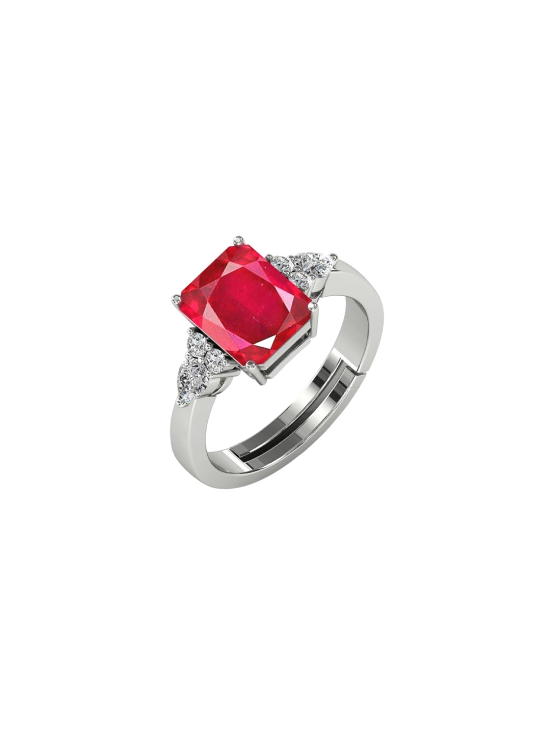 

LMDPRAJAPATIS Unisex Embellished Ring, Silver