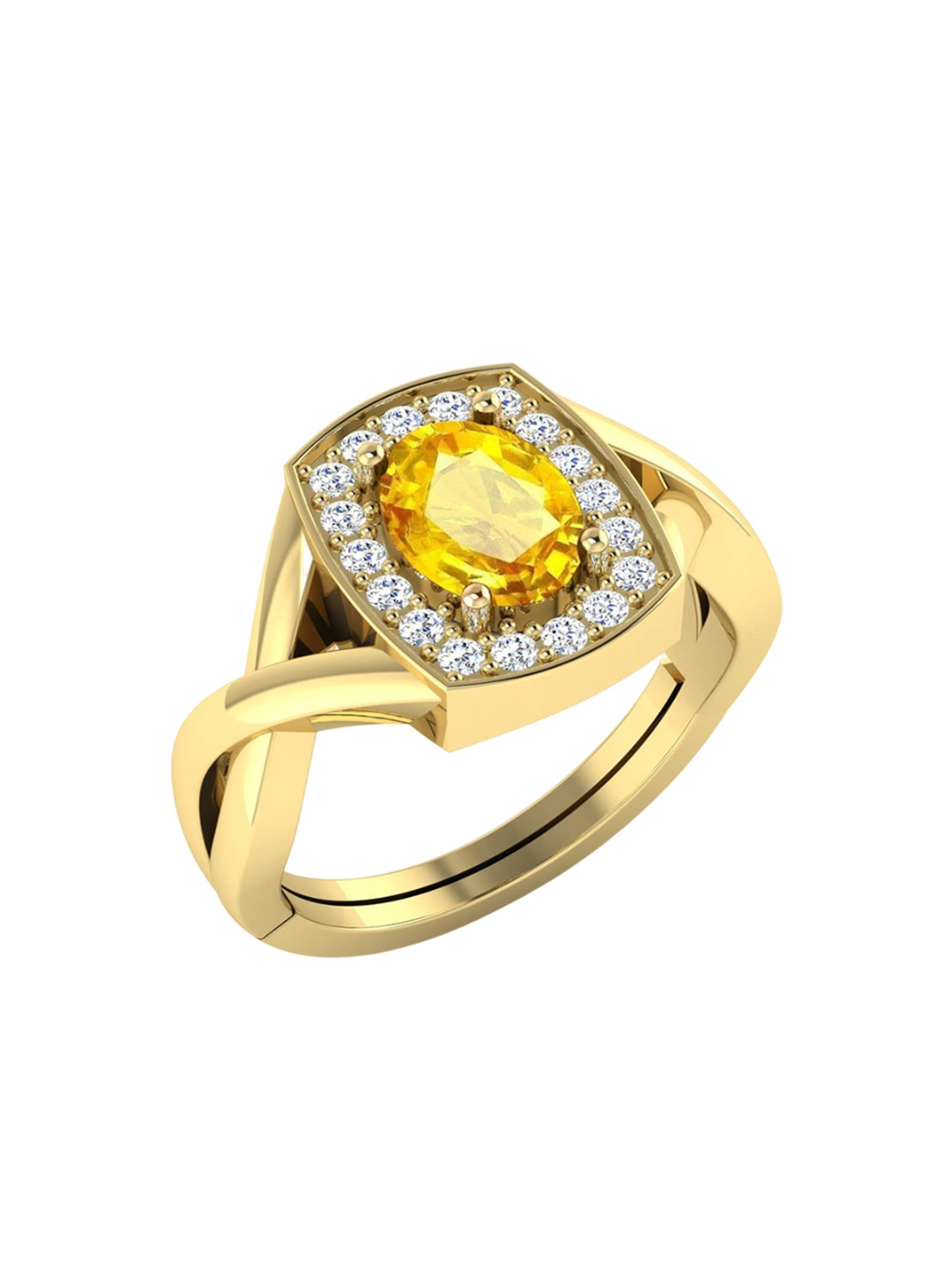

LMDPRAJAPATIS Unisex Embellished Ring, Yellow