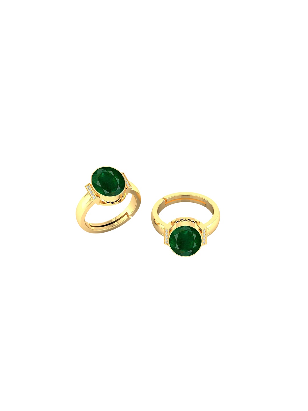 

LMDPRAJAPATIS Unisex Embellished Ring, Green